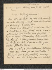 Nachlass Franz Steindachner, Brief von Paul Alexander Szántó an Franz Steindachner (05.12.1904), Inv.Nr. 533.01, Seite 1